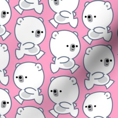 Running Little Polar Bears Pink by Cheerful Madness!!