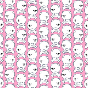 Running Little Polar Bears Pink by Cheerful Madness!!