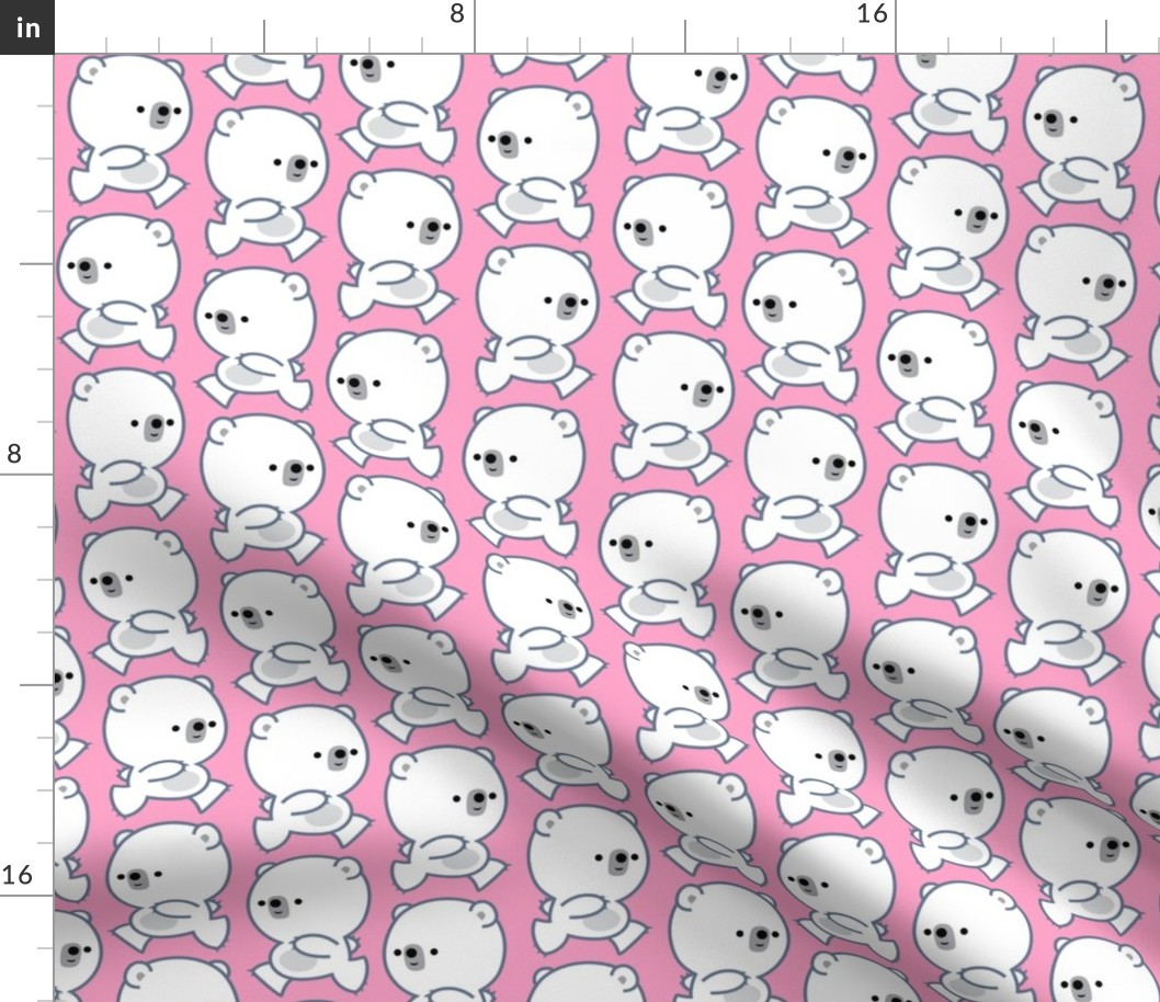 Running Little Polar Bears Pink by Cheerful Madness!!