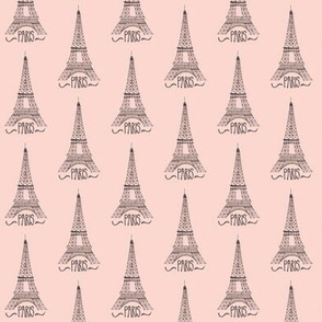 eiffel tower on pink