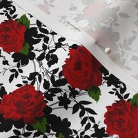 Floral pattern with Red Roses. 