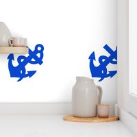 Large Anchors Away in Marine Blue