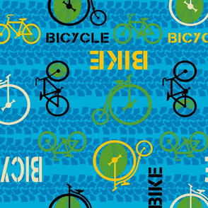 bike or bicycle blue by Diane Gilbert