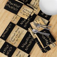 Marauder's Map Mischief Managed Checkerboard