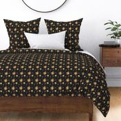 Dark Floral Garden - Black - SMALL