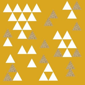 triangles gold white yellow mustard