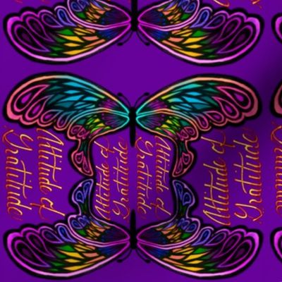 Purple Butterfly Attitude of Gratitude