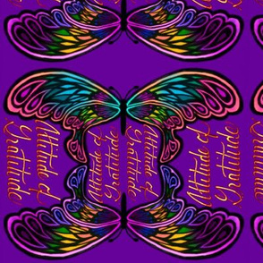 Purple Butterfly Attitude of Gratitude