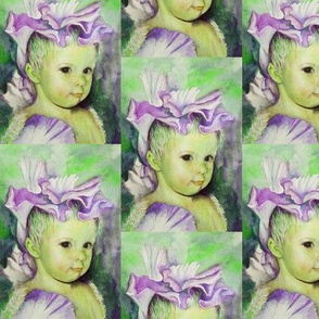 Iris Princess 2 - green/lavender colorway