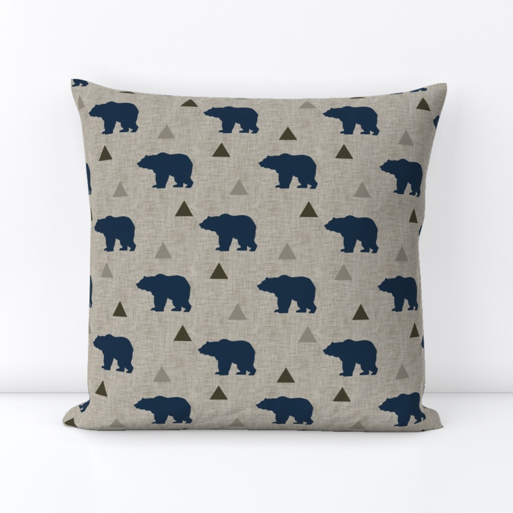 Bears_and_Triangles_Navy_Linen