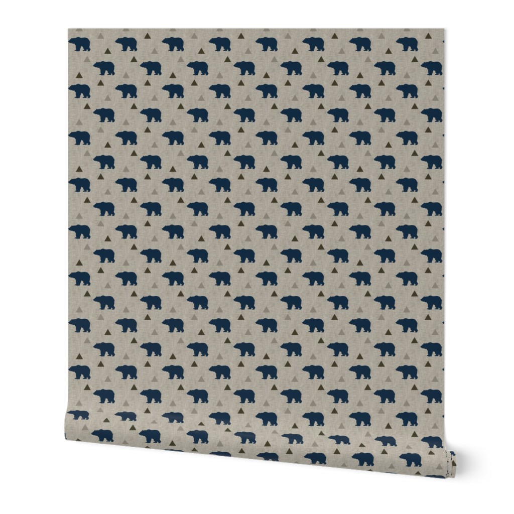 Bears_and_Triangles_Navy_Linen