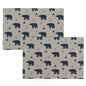 Bears_and_Triangles_Navy_Linen