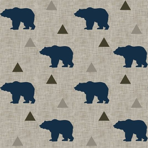 Bears_and_Triangles_Navy_Linen