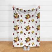 Dark Floral Garden  Flower Print - LARGE