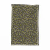 Abstract Geometric Gold on Charcoal Small