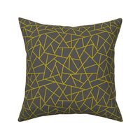 Abstract Geometric Gold on Charcoal Small