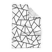 Abstract Geometric Black on White Large