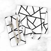 Abstract Geometric Black on White Large