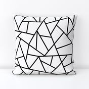 Abstract Geometric Black on White Large