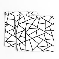 Abstract Geometric Black on White Large