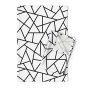 Abstract Geometric Black on White Large