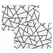 Abstract Geometric Black on White Large