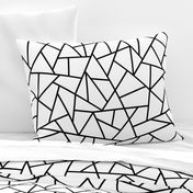 Abstract Geometric Black on White Large