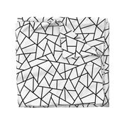 Abstract Geometric Black on White Large