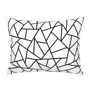 Abstract Geometric Black on White Large