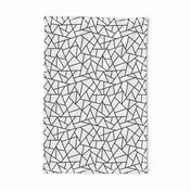 Abstract Geometric Black on White Small