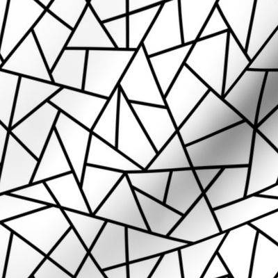 Abstract Geometric Black on White Small