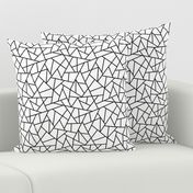 Abstract Geometric Black on White Small