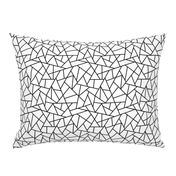 Abstract Geometric Black on White Small