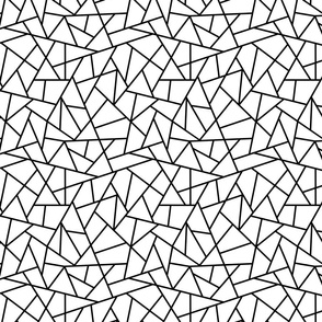 Abstract Geometric Black on White Small
