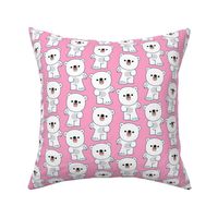 Laughing Little Polar Bears Pink by Cheerful Madness!!