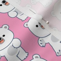 Laughing Little Polar Bears Pink by Cheerful Madness!!