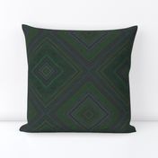 Dark Forest Green Diamonds Pattern