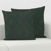 Dark Forest Green Diamonds Pattern