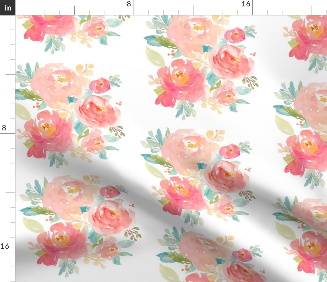 Floral Sweet Pastel - White