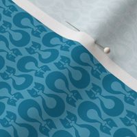 Indikat Designs - Cat Pattern - Blue