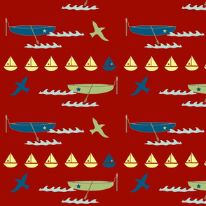 rowboats - red
