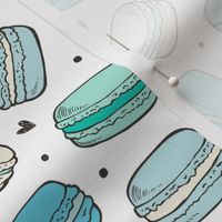 Macarons Sweets Candy in Mint Green Blue