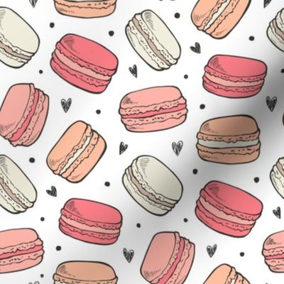 Macarons Sweets Candy in Peach