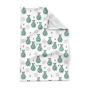 Cool pear garden geometric memphis scandinavian style fruit illustration gender neutral mint