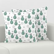 Cool pear garden geometric memphis scandinavian style fruit illustration gender neutral mint