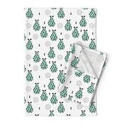 Cool pear garden geometric memphis scandinavian style fruit illustration gender neutral mint