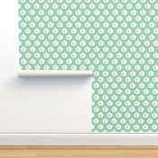 Apples in pastel retro scandinavian style spring summer fruit mint green