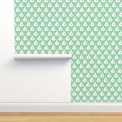 Pears in pastel retro scandinavian style spring summer fruit mint green