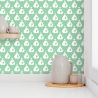 Pears in pastel retro scandinavian style spring summer fruit mint green