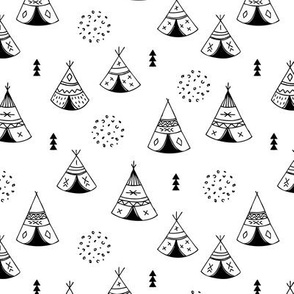 New Indian summer geometric scandinavian woodland hippie camping trip gender neutral black and white